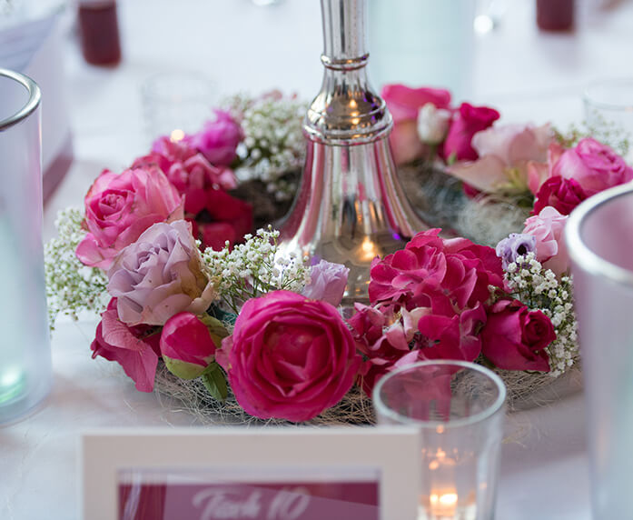 Blumendeko zur Hochzeit